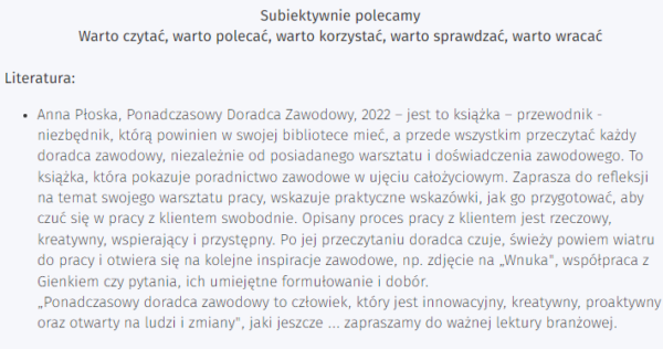 Książka "Ponadczasowy Doradca Zawodowy"