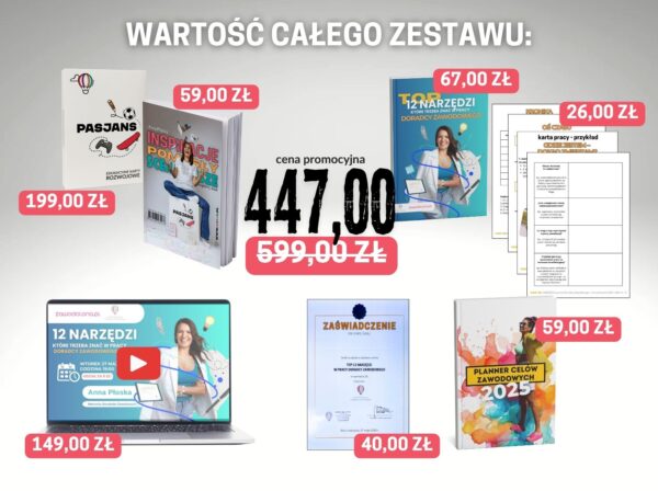 Zestaw Ebook TOP 12 narzędzi w pracy doradcy zawodowego + Karty PASJAns + bonusy
