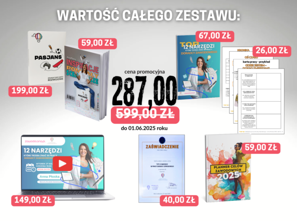 Zestaw Ebook TOP 12 narzędzi w pracy doradcy zawodowego + Karty PASJAns + bonusy